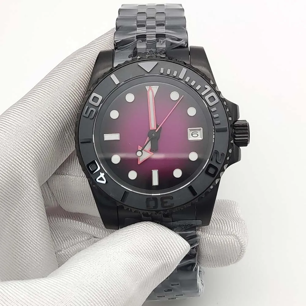 التلقائي ساعات آلية للرجال موضة التدرج اللون ساعة...