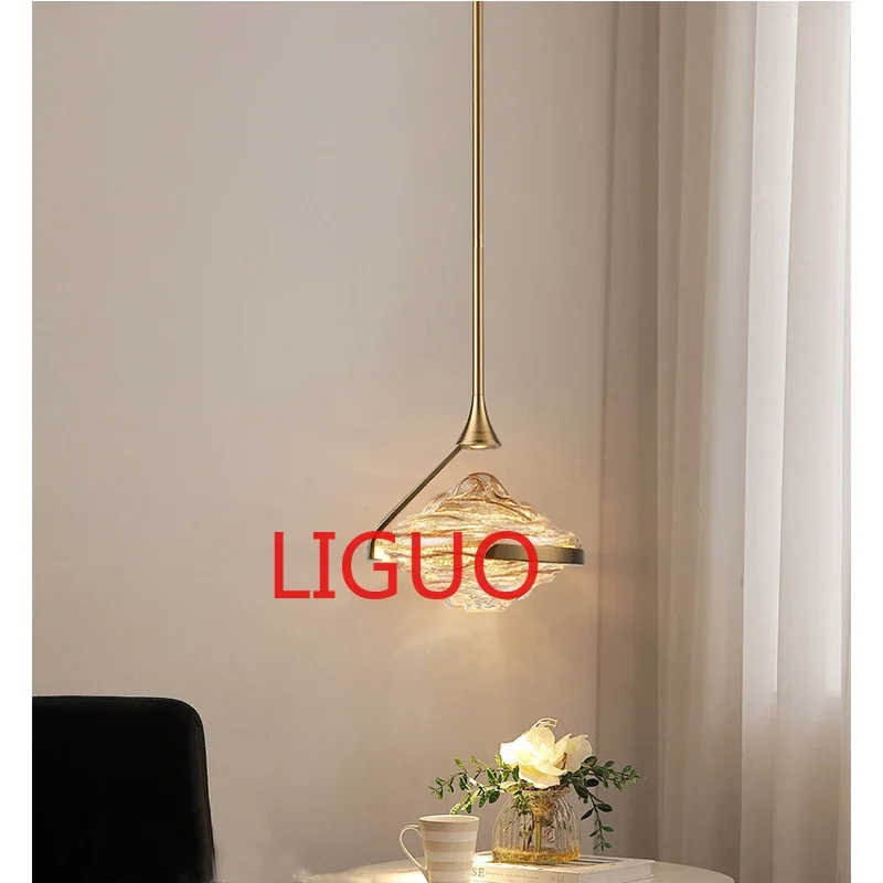 

Minimal bedroom glass pendant lamp Modern simple designer Artistic creative study Nordic bedside pendant lamp