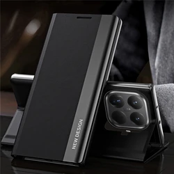 Luxury Shockproof Leather Flip Phone Case Cover - Mi 12 12X 12S (Black)