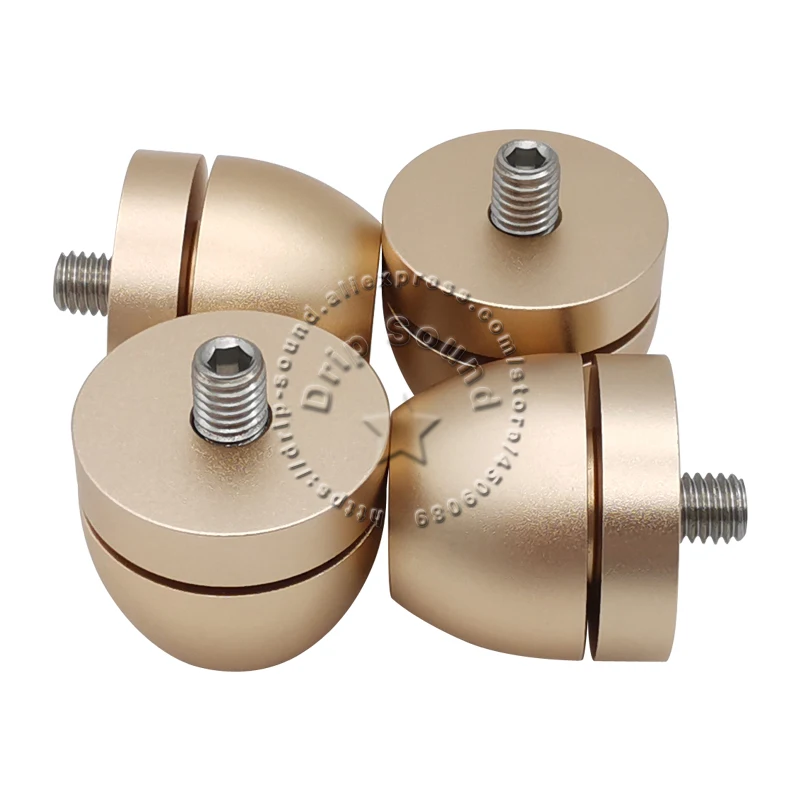 

4pcs 33.5mm Speaker Shockproof Spike Pad Bookshelf Audio Amplifier Isolation Stand Feet Holder Adjustable Damping Nail #Golded