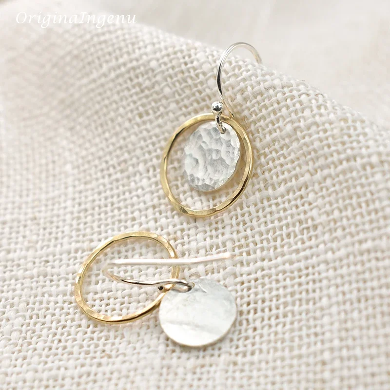 Orecchini a cerchio in argento 925, pendenti a forma di cuore, in argento 925, ipoallergenici, in argento 925, piccoli orecchini a cerchio con ciondolo per donne e ragazze, 1 Paar, Argento sterling