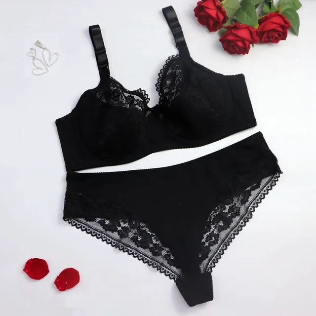 85D 90D 95D 100D 105D 110D Plus Size Women Underwear Sexy Lingerie Lace  Brassiere Female Solid Color Bralette Lenceria - AliExpress