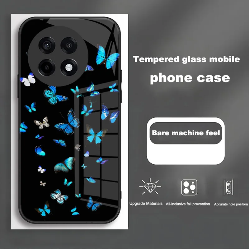 Tempered Glass Shockproof Protective Case with Hard PC Cover