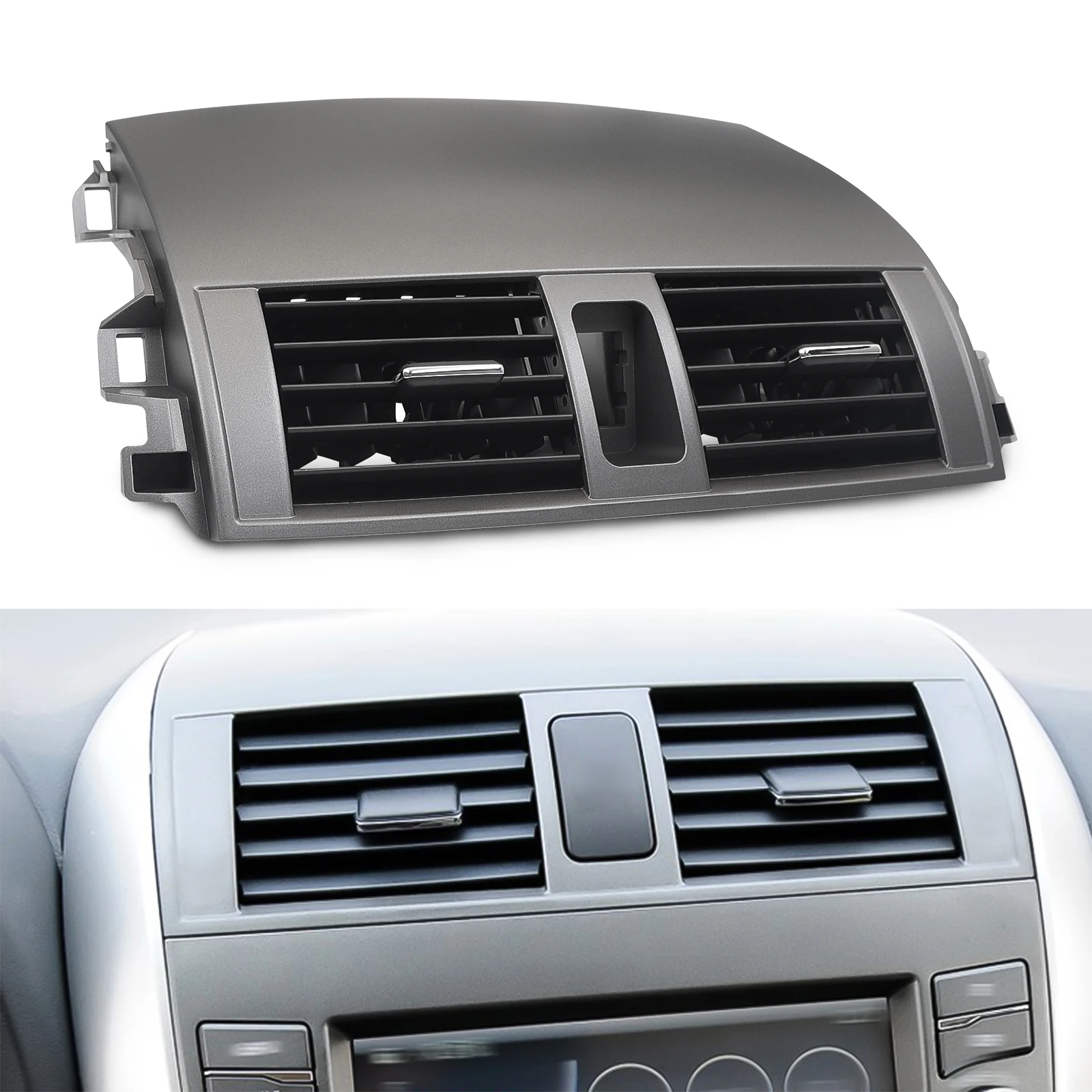 Center Dash A/C Outlet Air Vent Panel for Toyota Corolla 2008-2013 Conditioning Outlet Panel Cover 55663-02060 55670-02160
