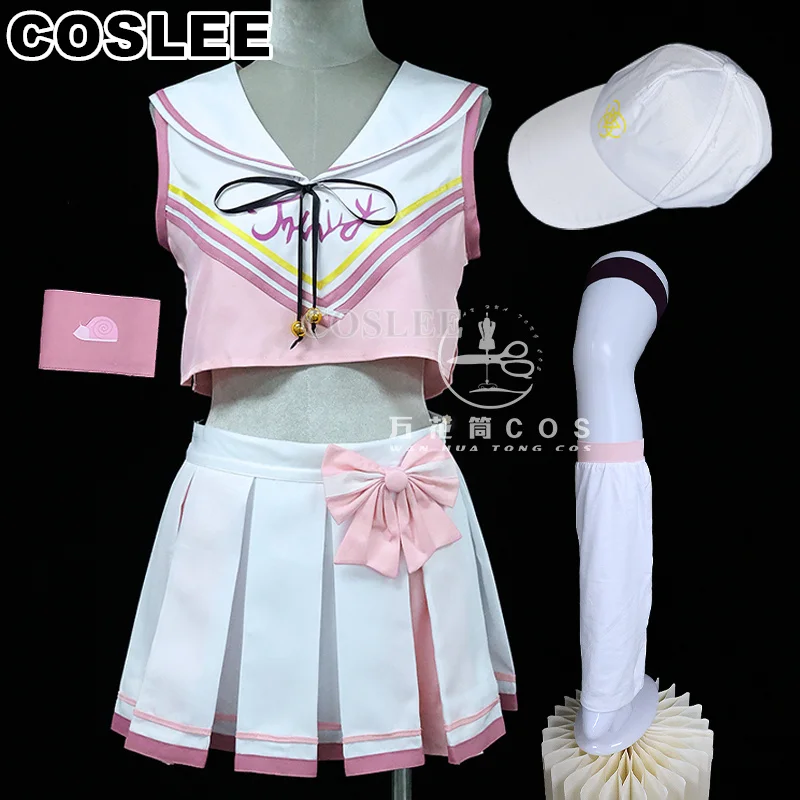 

COSLEE Shimoe Koharu Косплей Синий архив костюм милая Униформа чирлидинга костюм для Хэллоуина Женская одежда для вечеринки