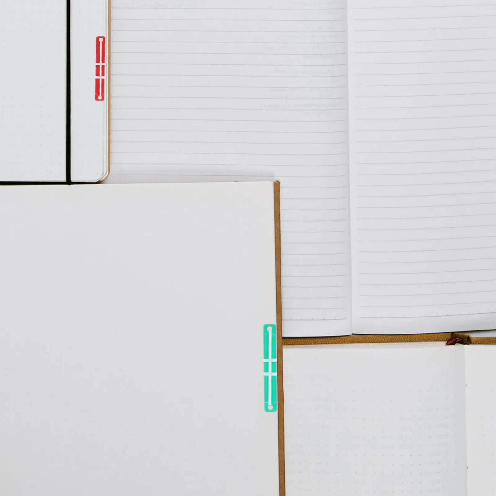 100개 세그먼트형 바인더 스파인 인서트 노트북 바인더 스파인 클립 (루즈리프 노트북 DIY 플래너 오거나이저 북 바인딩용)