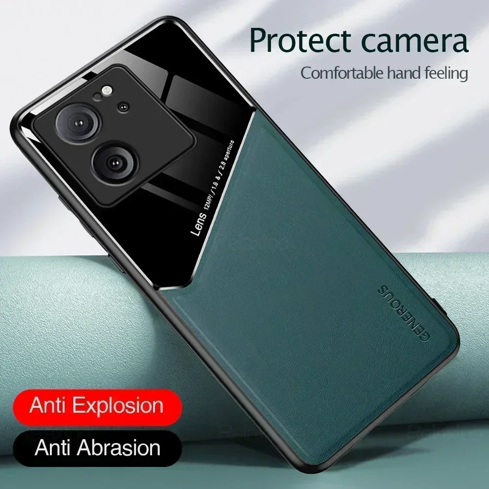 Кожаный чехол Mi13TPro для Xiaomi Mi 13 T Pro, 6,67 дюйма, автомобильный Магнитный чехол для Xiaomi13T, Mi13T, 13 T, 13 T Pro, противоударный чехол для зеркальной камеры