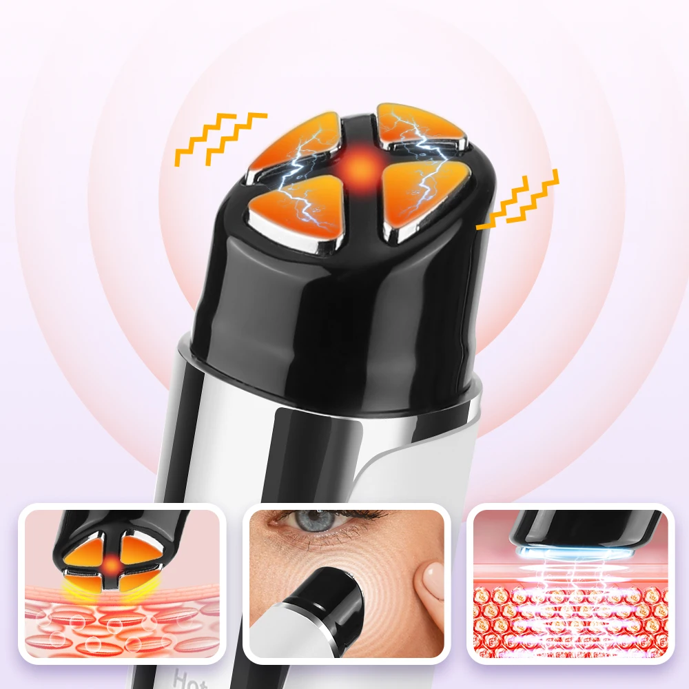 EMS Eye Beauty Device Microcurrent Eye Massager Remove Eye Bags Dark Circles Eye Lifting Bag Wrinkle RemovalInstrument