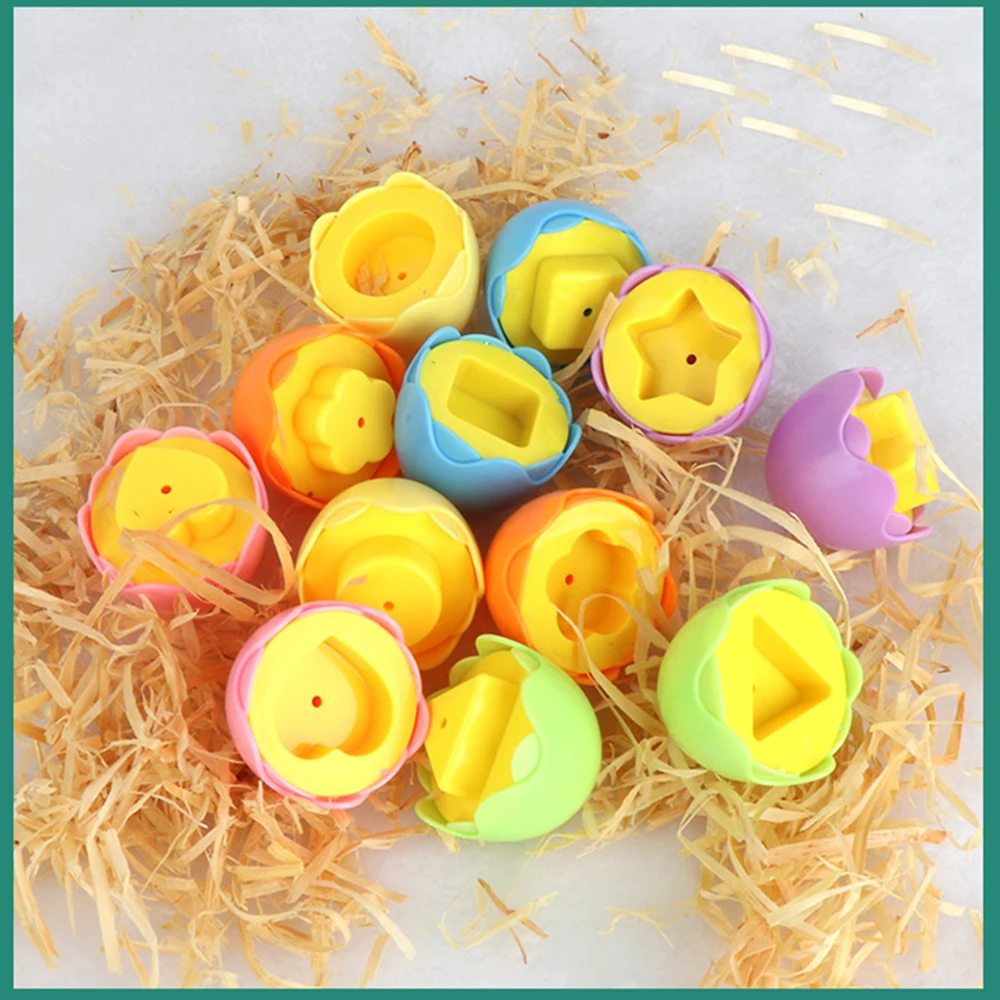 Smart Matching Egg Toys Shape and Colour Early Education Toy Puzzle Building Blocks for Children