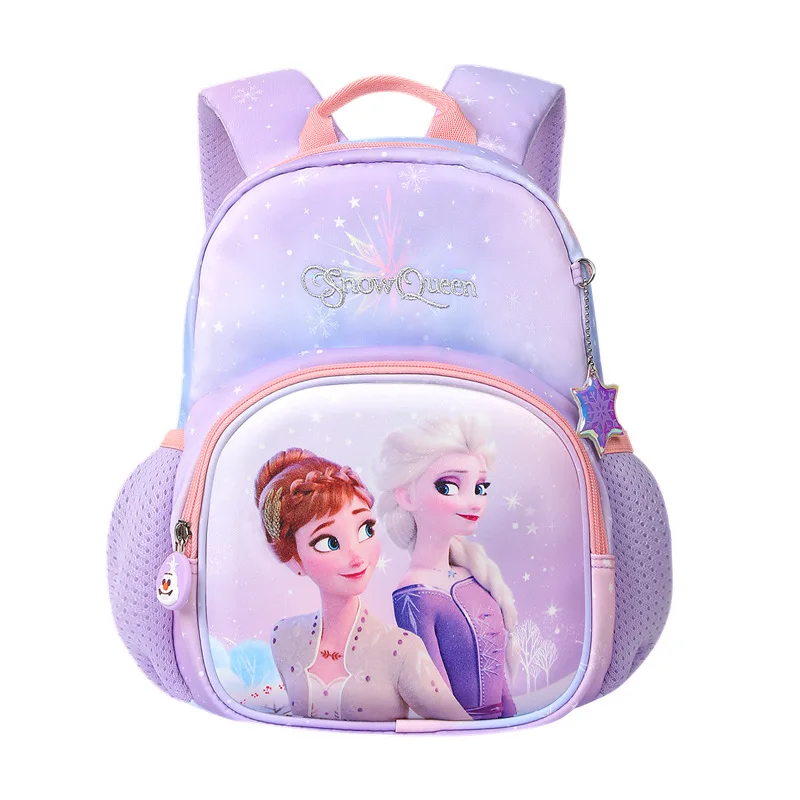 Disney Frozen Girls Kindergarten Backpack Elsa Anna Stduent Shoulder Orthopedic School Bag Age 2-8 Kids Gifts Light Mochilas