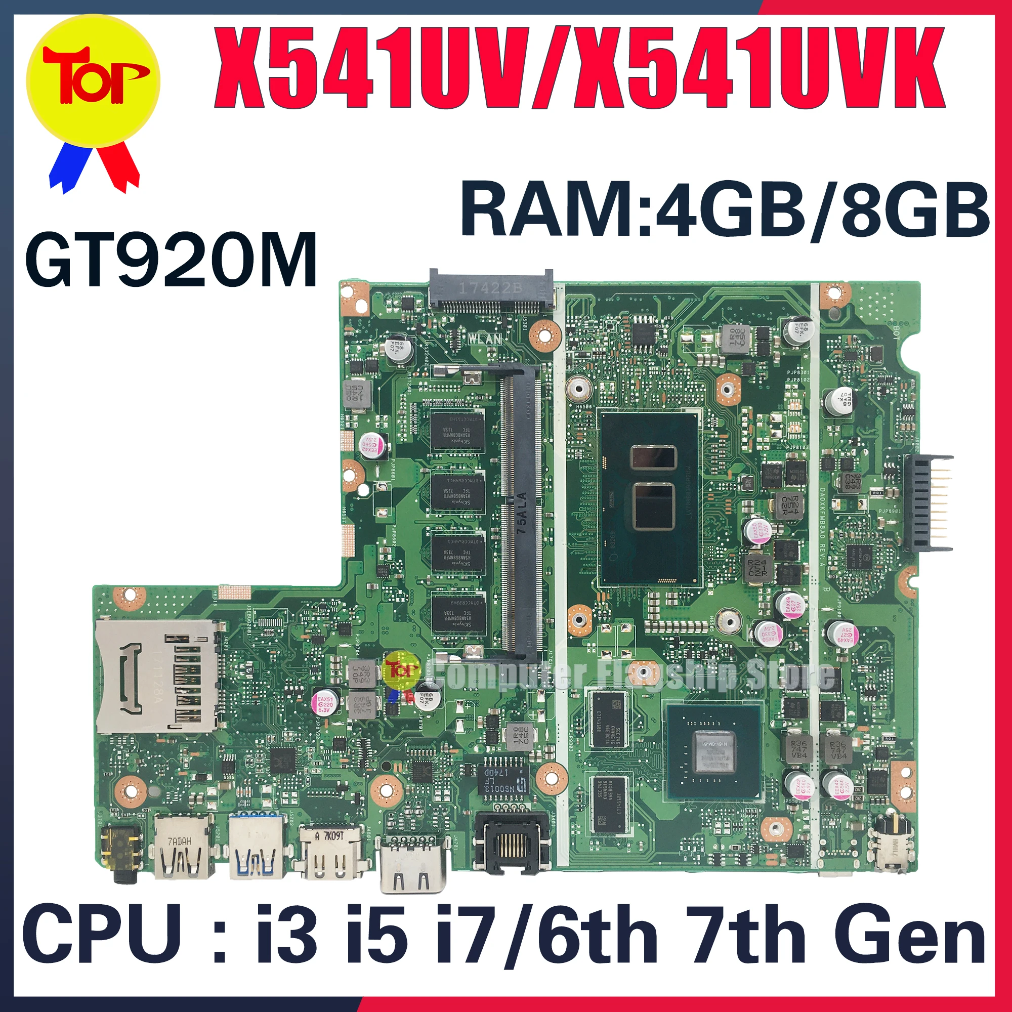 x541uv-laptop-motherboard-for-asus-x541uvk-x541uj-f541u-x541u-a541u-0g-4g-or-8g-i3-i5-i7-gt920m-mainboard-give-hdd-logic-board