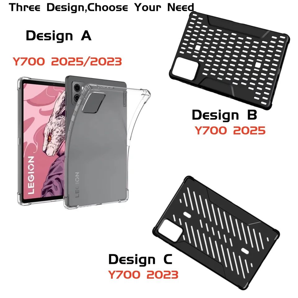 Soft TPU Back Cover for Lenovo Legion Y700 2025 Tablet Case Gen4