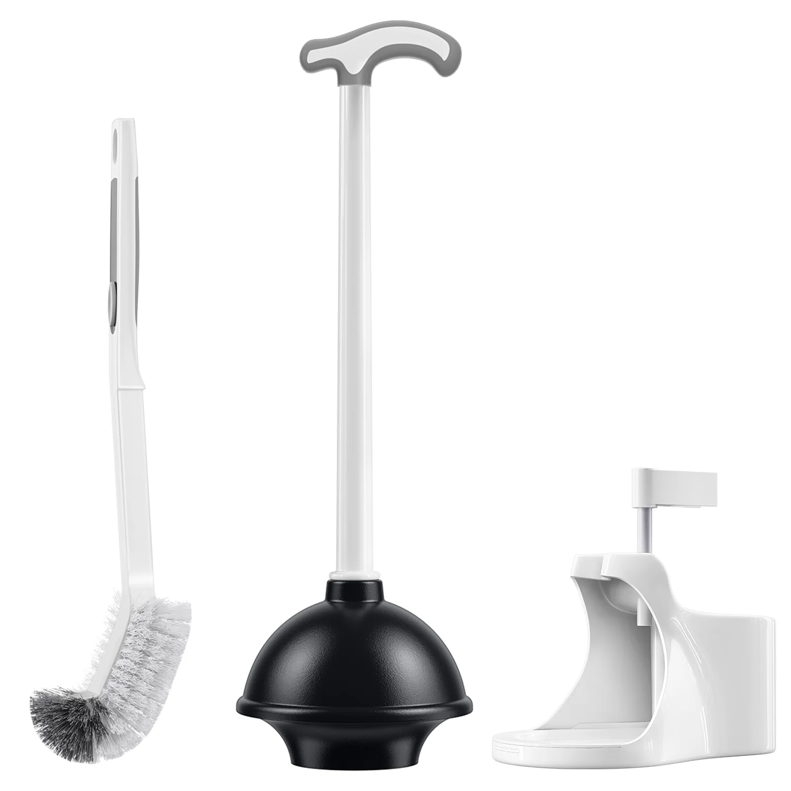 

1 Set Hamitor Plunger And Brush Set Toilet Brush Toilet Plunger Toilet Bowl Cleaners Bathroom Brush Bathroom Accessories