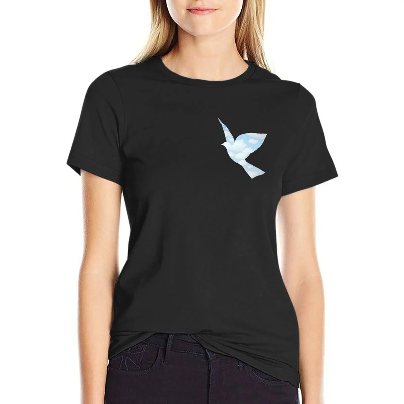 

Rene Magritte Dove T-Shirt animal print shirt for girls tees tops Women's tops