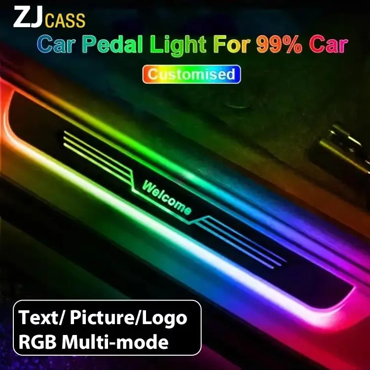 Car Door Sill Pedal Customizable Car LED Welcome Pedal Light