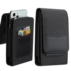 Nylon Belt Clip Cell Phone Pouch Holster Case (Black)