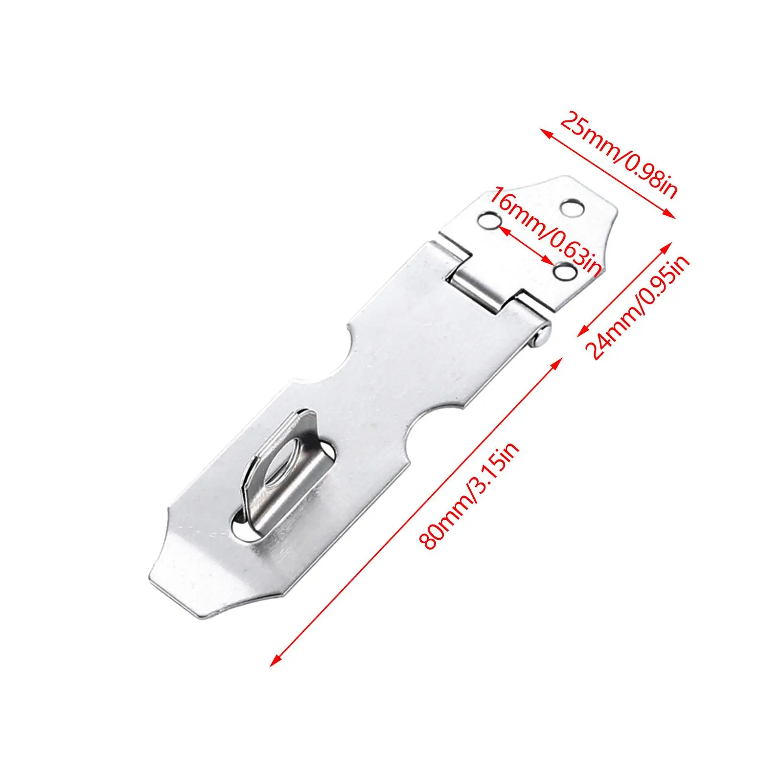 Door Lock Hasp Latch, Padlock Hasp Latch, Stainless Steel Packlock Clasp Hasp, Security Door Clasp for Shed