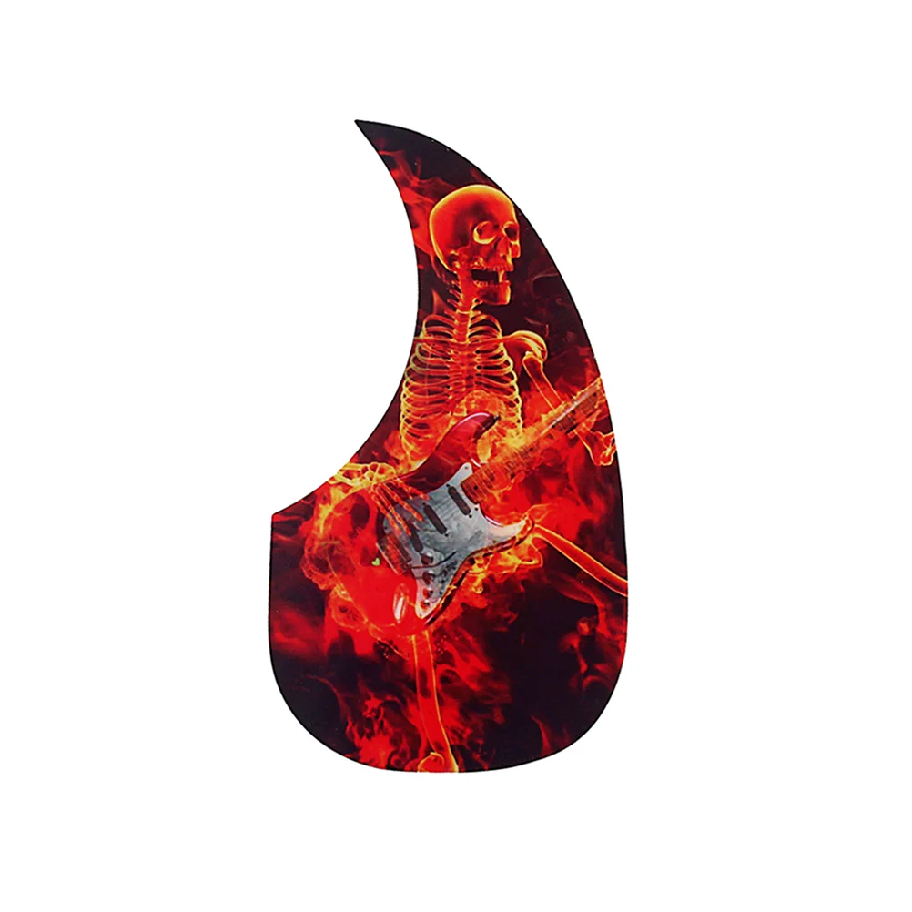 

GQ434 Acoustic Guitar Pickguard Self Adhesive Pickup Pickguard Anti Scratch Plate for Te Le Folk Electric Acoustic Guitar ( Red