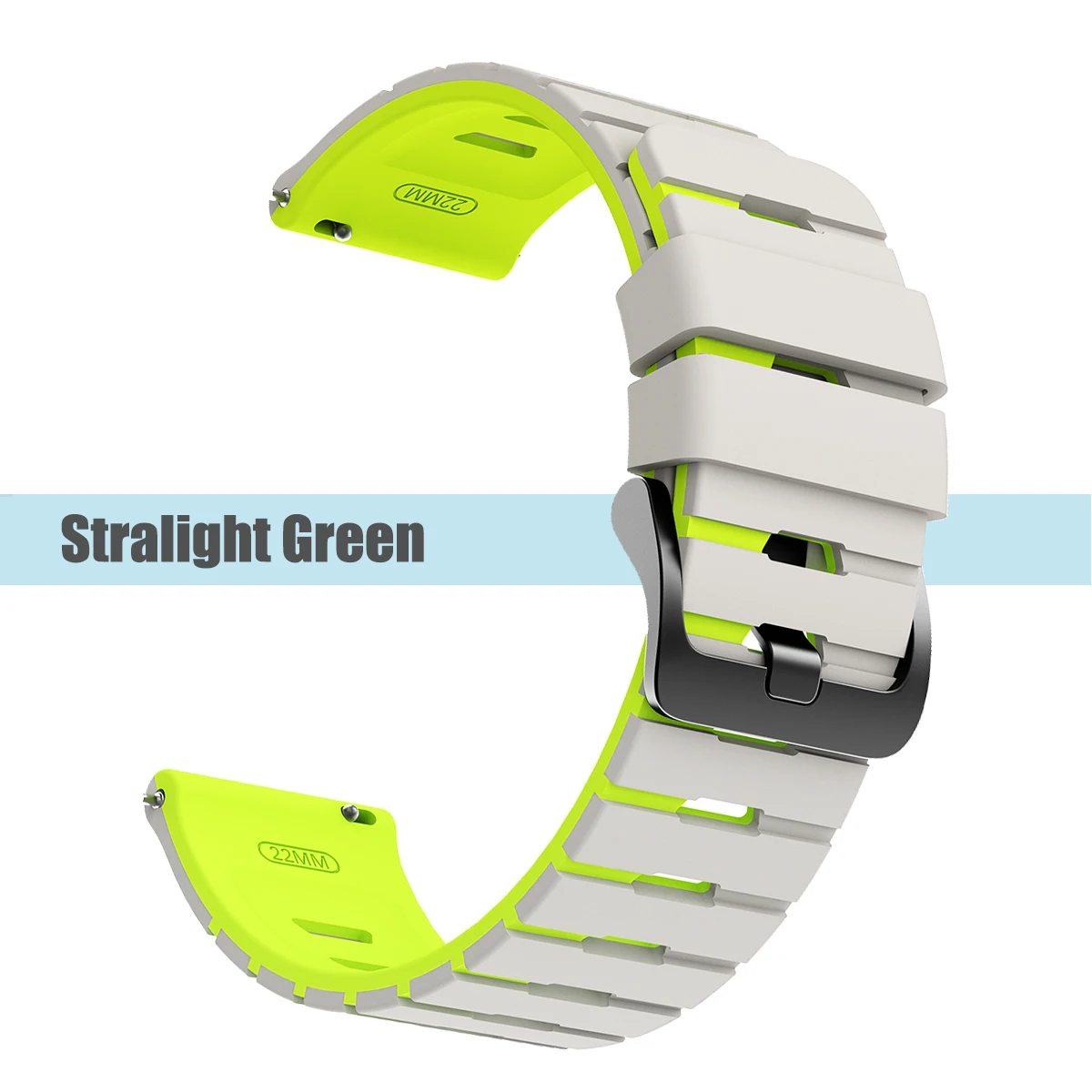 Versatile Silicone Watch Band - 22mm Adjustable Sport Strap