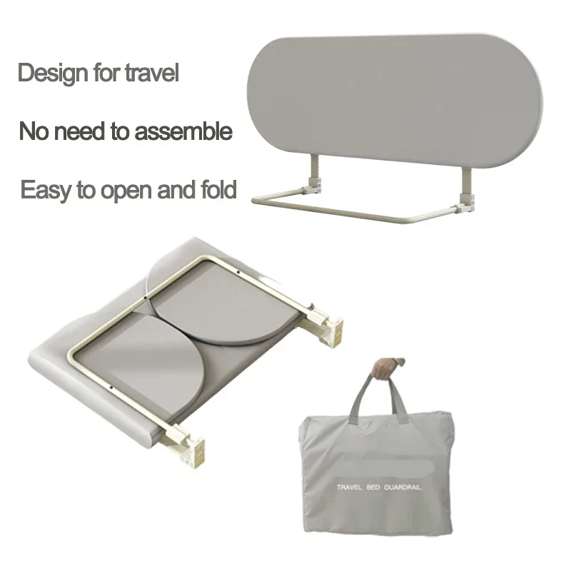 Baby Bed Fence Antifall Travel Folding with Safety Side Rail Guard Protection Bed Railing Bumper Breathable Kid Crib