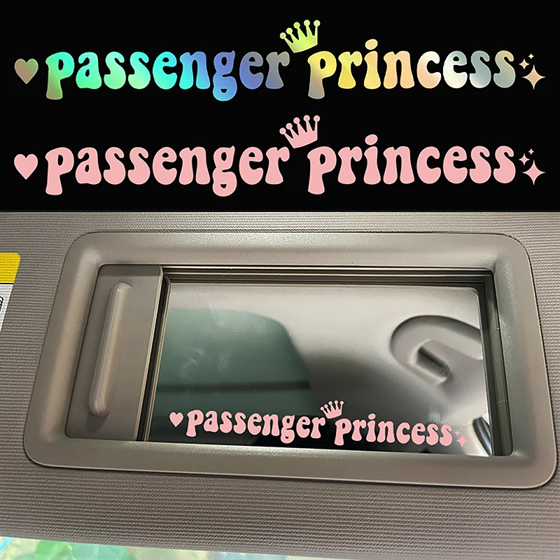 

Creative Passenger Princess Mirror Car Decal Cute Car Vinyl Funny Art Sticker Decals Decor Car Interior Accessories