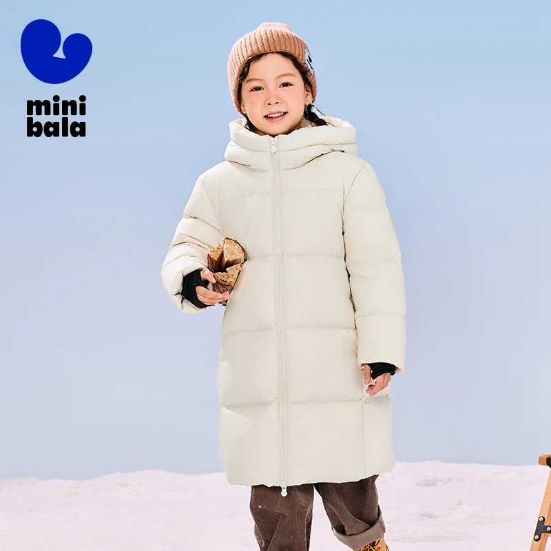 Mini Bala Down Jacket for Boys and Girls Heat-Generating Cold-Resistant Parent-Child Long Down Jacke