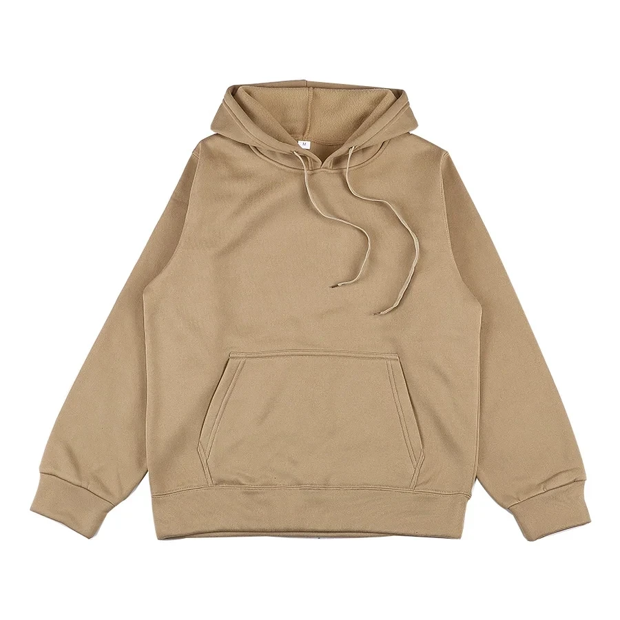 Solid Color Men Hoodies Fleece Warm Mens Sweatshirt Fashion Streetwear Casual Men's Loose Breathable Pullovers Brand Hoody