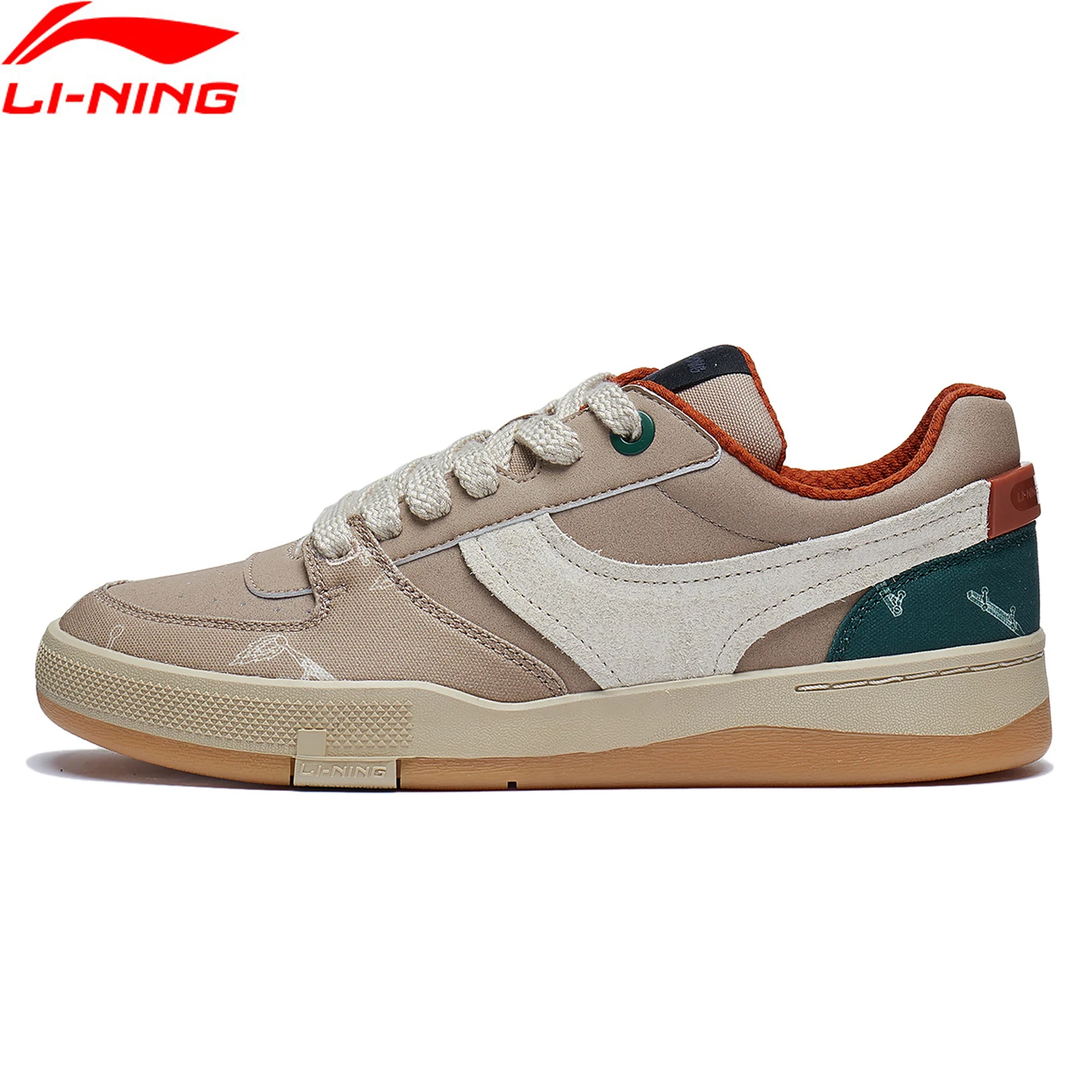 Li-Ning Men GLORY 92S Professional Skateboard Shoes DUAL CUSHION Street Style Sport Shoes Wearable Culture Sneakers AEPT003 skateboarding shoes sports shoes