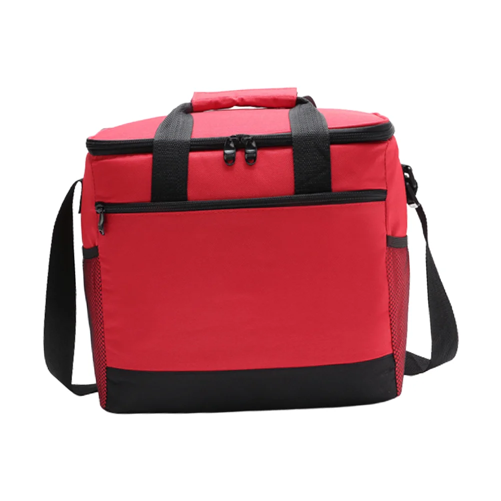 

16L Big Capacity Thermal Picnic Tote Food Storage Cooler Bag for Family Insulated Ice Cooler Bags for Women Men Outdoors (Red)