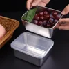 Stainless Steel Box High Temperature Resistant Foods Preservation Picnic Bento Boxes Storag Container Refrigerator Food Storage 3