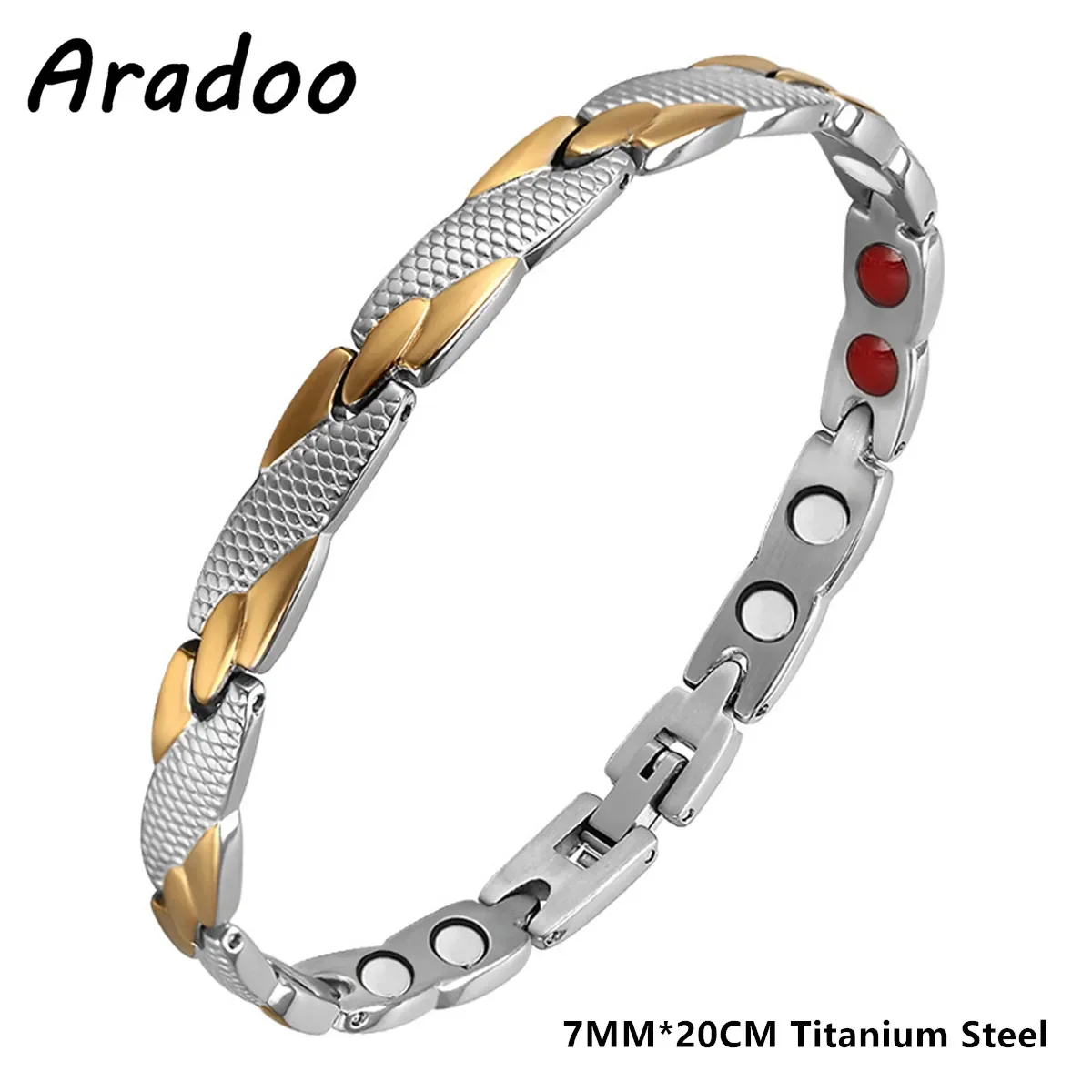 

Dragon-striped Titanium Steel Bracelet Far Infrared Negative Ion Magnetic Slimming Therapy Bracelets