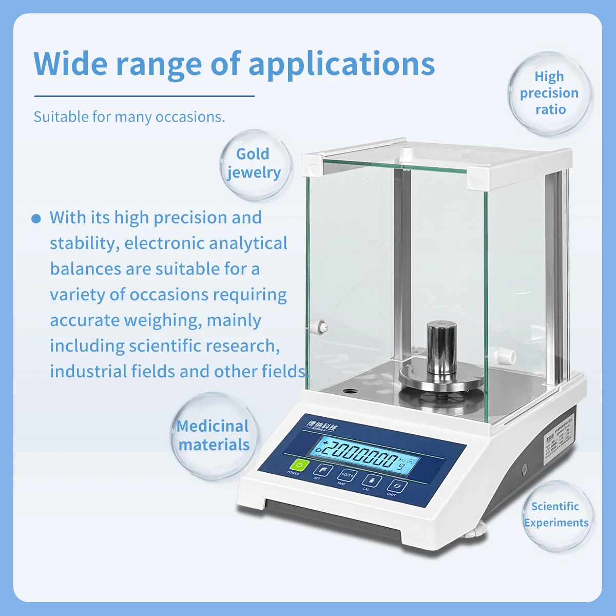 Electronic analysis balance 10,000 0.0001g 0.1mg scale 1mg 1mg