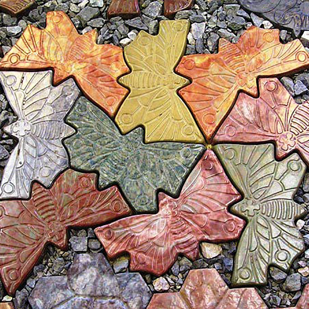 DIY Pavement Mold Walk Concrete Mould Manually Paving Cement Brick Path Maker Road Concrete Molds for Home Garden