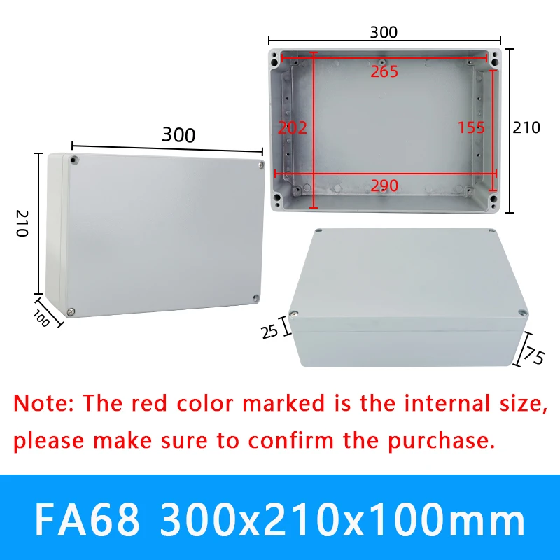 Waterproof Aluminum Electronics Housing - IP67 Outdoor Metal Junction Box