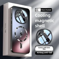 MagSafe Matte Frosted Shockproof Case with Lens Protection and Magnetic Features for Honor magic 7 Lite (Black)