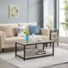 Coffee Table with Storage Shelve, Industrial Gray Coffee Table, Easy Assembly, Wooden Coffee Table for Living Room, Gray 1