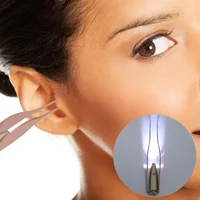 LED Ear Wax Pick Cleaner Remover Tool Ear Scoop Spoon Stainless Steel Wax Curette Ear Forcep for Kids Adults(Random Color) 1