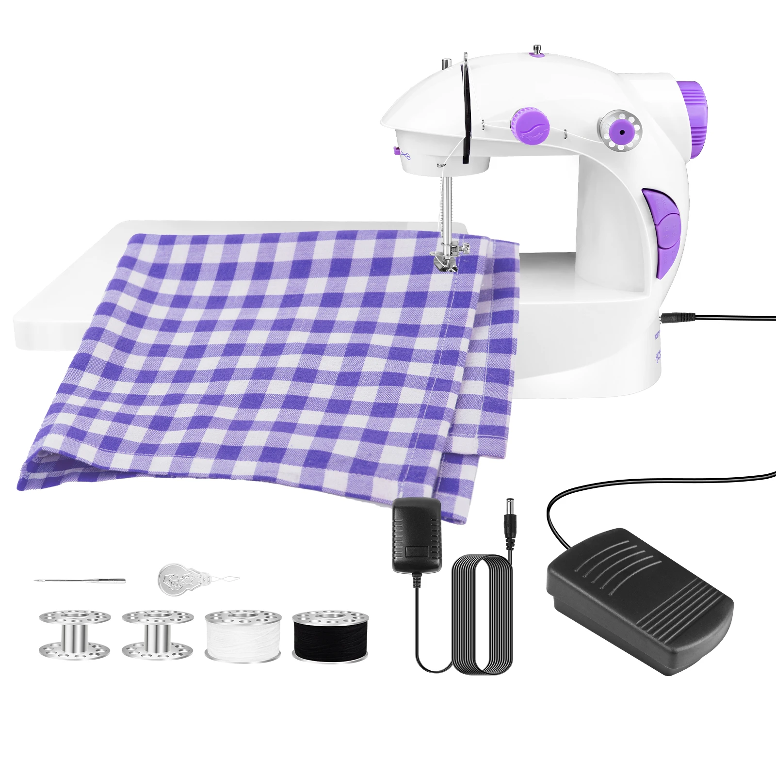 DayPlus Mini Sewing Machine for Beginners, Electric Sewing Machines with Sewing Tools and Extension Table For Sewing Clothes