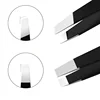Stainless Steel Black Eyebrow Tweezer with Slant and Flat Point Beauty Tools for Eyelash Tweezer & Ingrown Hair Removal 4