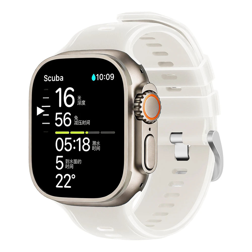Durable Soft Silicone Sports Band for Smartwatches - Multiple Sizes Available