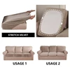 Super Velvet Sofa Cushion Cover Elastic Thick L Shape Corner Armchair Soft Sofa Slipcover Furniture Protector For Living Room 6