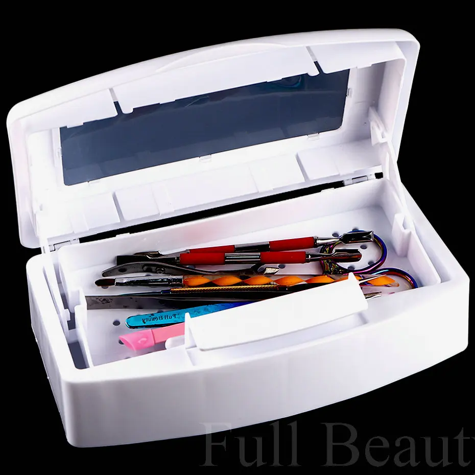 Description Picture 5 of itemNail Sterilizer Tray Disinfection Box Sterilizing Clean For Manicure Nipper Tweezers Sterilizing Filtering Tools Soaking Box
