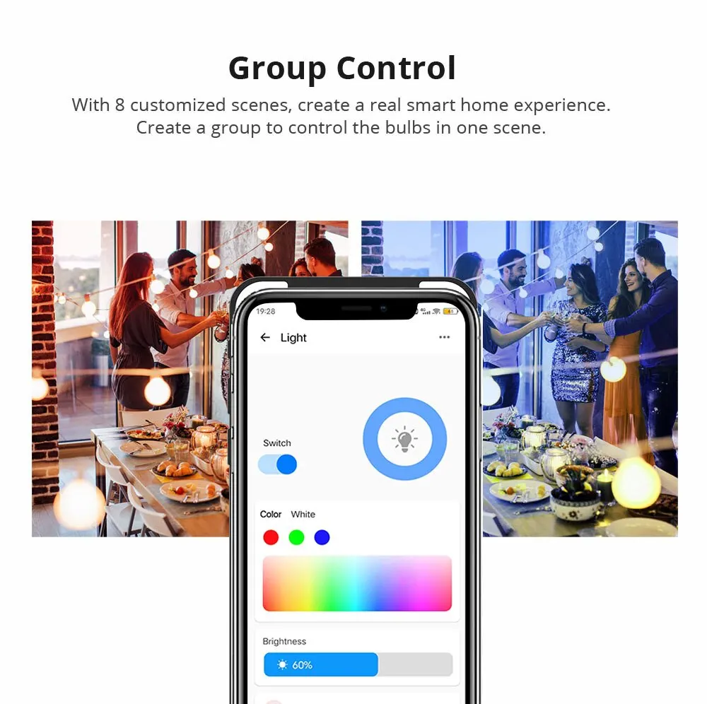 GU10 WiFi Smart LED Bulb RGB CW White 5W Dimmable Lamps EWelink APP Control Ligh