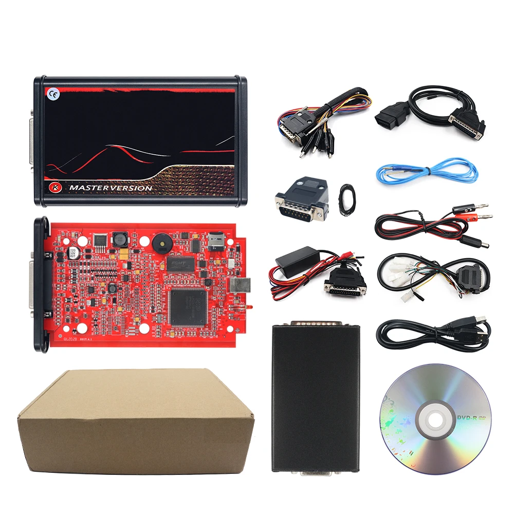2025 Unlimited KTAG V7.020 4 LED 2.25 Online KESS V5.017 2.80 Master EU Version ECU Chip Tuning Tool BDM FRAME 22pcs Adapters 2
