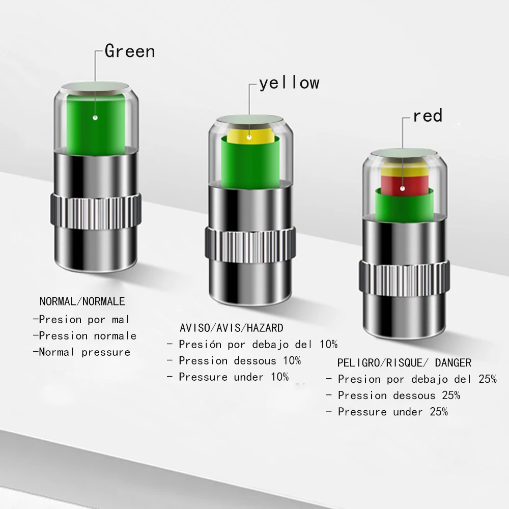 Auto Car Tire Pressure Monitor Valve Stem Caps Sensor Indicator Alert Diagnostic Tools Kits 4PCS/lot