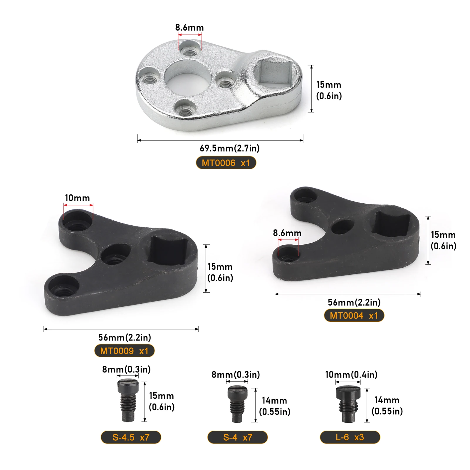 Outboard Trim Tilt Pin Wrenches Set Professional Durable Repair Parts MT0004 MT0006 MT0009 Marine Tech Tools For Yamaha Suzuki