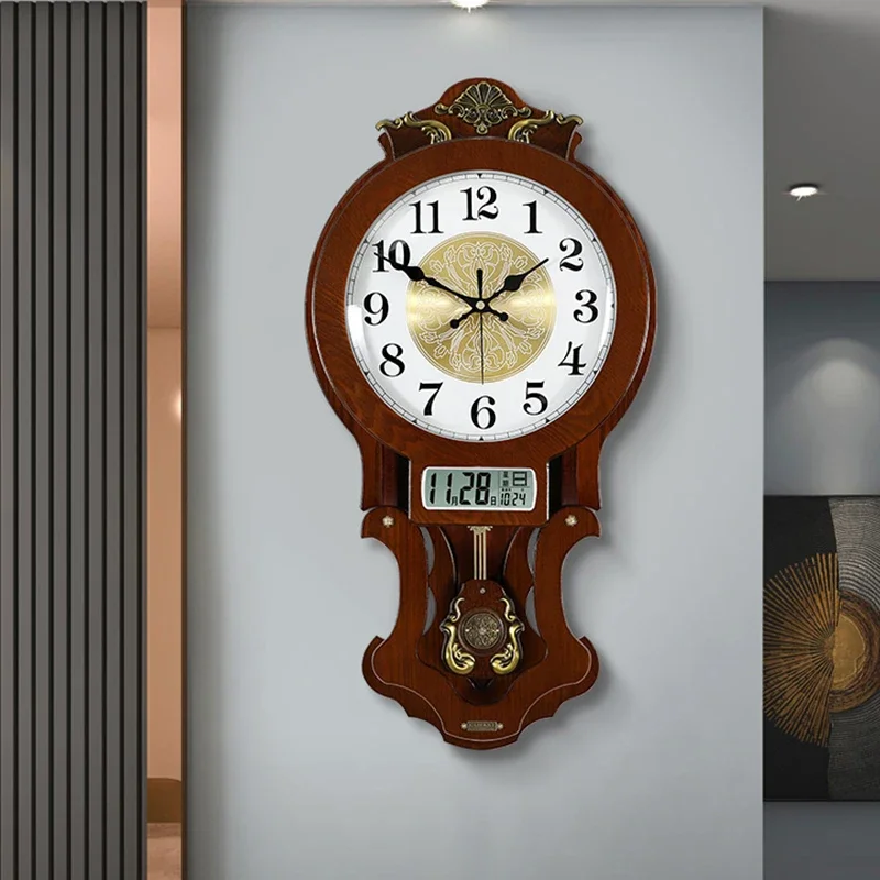 Antický vintage dřevěný zeď hodiny velký luxusní dávný zdobené zeď hodiny kyvadlo dekorační žití pokoj horloge dekorace dr. house