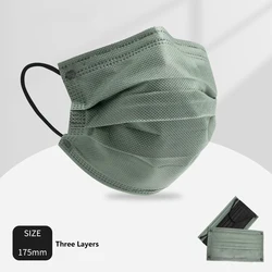 50 - Pack Disposable 3/4 Layer Protective Face Masks - Anti - Dust, Non - Woven, Earloop Design (Light green)
