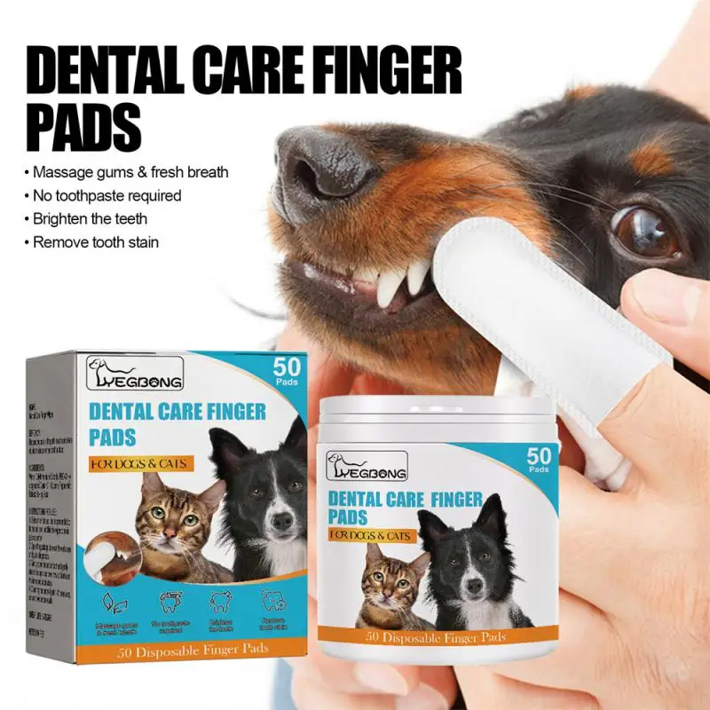 Pet Teeth Disposable Finger Pad Simple And Convenient Tartar Removal Deep Cleaning Care For Pet Gums Dog Supplies Plaque Removal