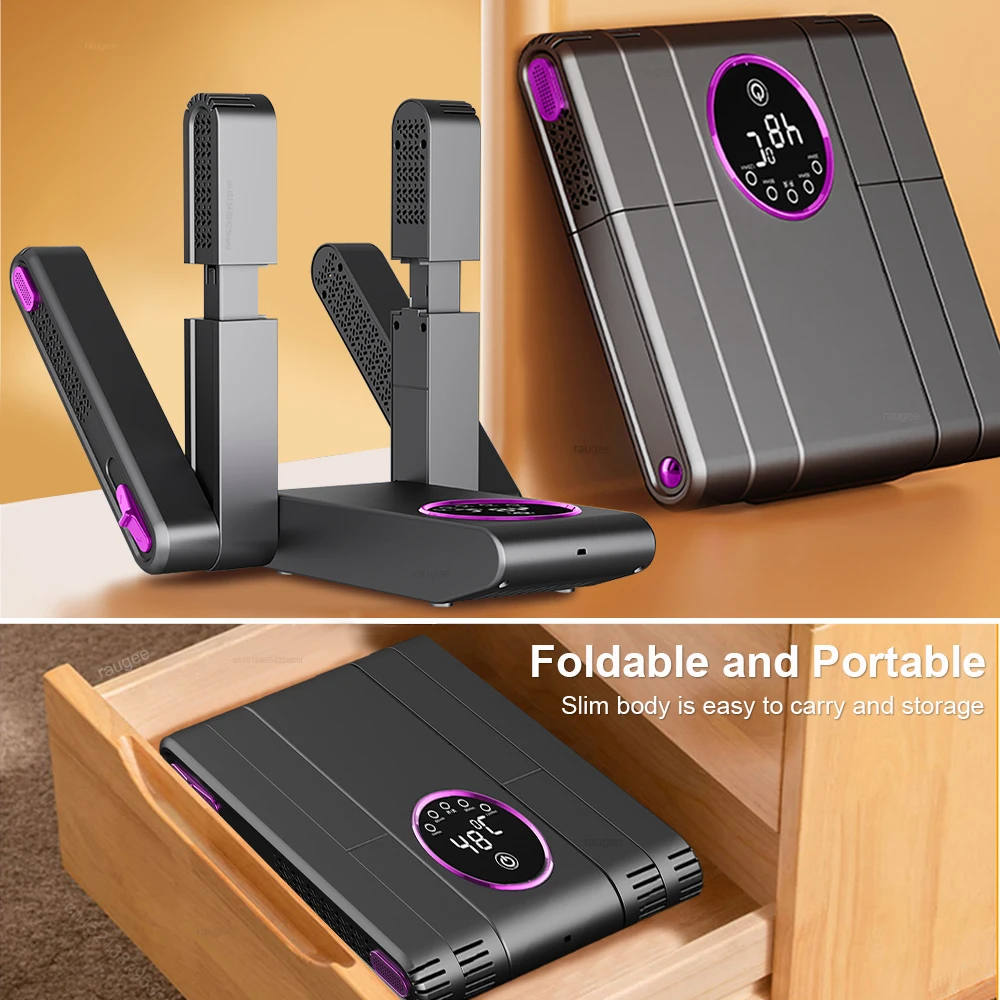 Shoe Dryer Portable Foldable Footwear Dryer  Intelligent Timer Quick Drying Deodorizing Sterilizing Dryer for Slippers Sneaker 6